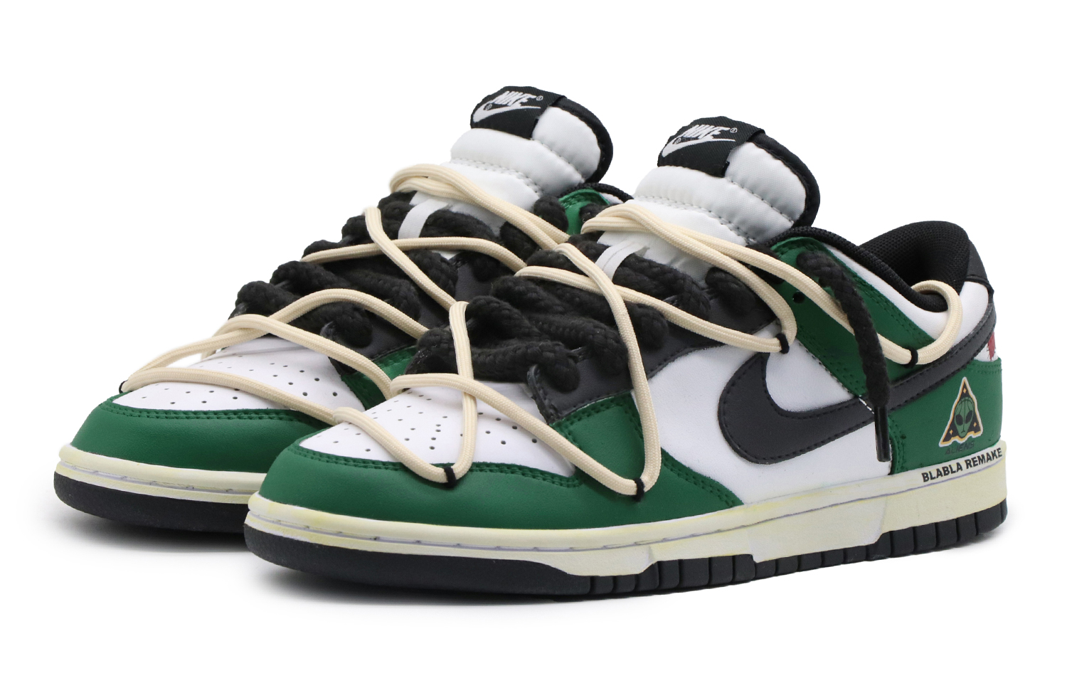 Lookbook [Zapatillas Personalizadas] Nike Dunk Low 'Cinta de Precaución' CW1590-100(Team57-女款警戒线)