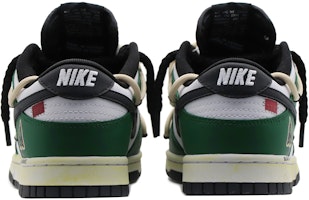 【定制球鞋】Nike Dunk Low 警戒線 高街戶外 夏日穿搭 髒髒鞋 解構復古做舊 低幫 板鞋 GS 黑白綠 Shop 【定制球鞋】Nike Dunk Low 警戒線 高街戶外 夏日穿搭 髒髒鞋 解構復古做舊 低幫 板鞋 GS 黑白綠