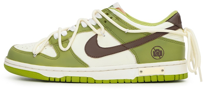 custom-shoes-nike-dunk-low-cedar-green-white-brown