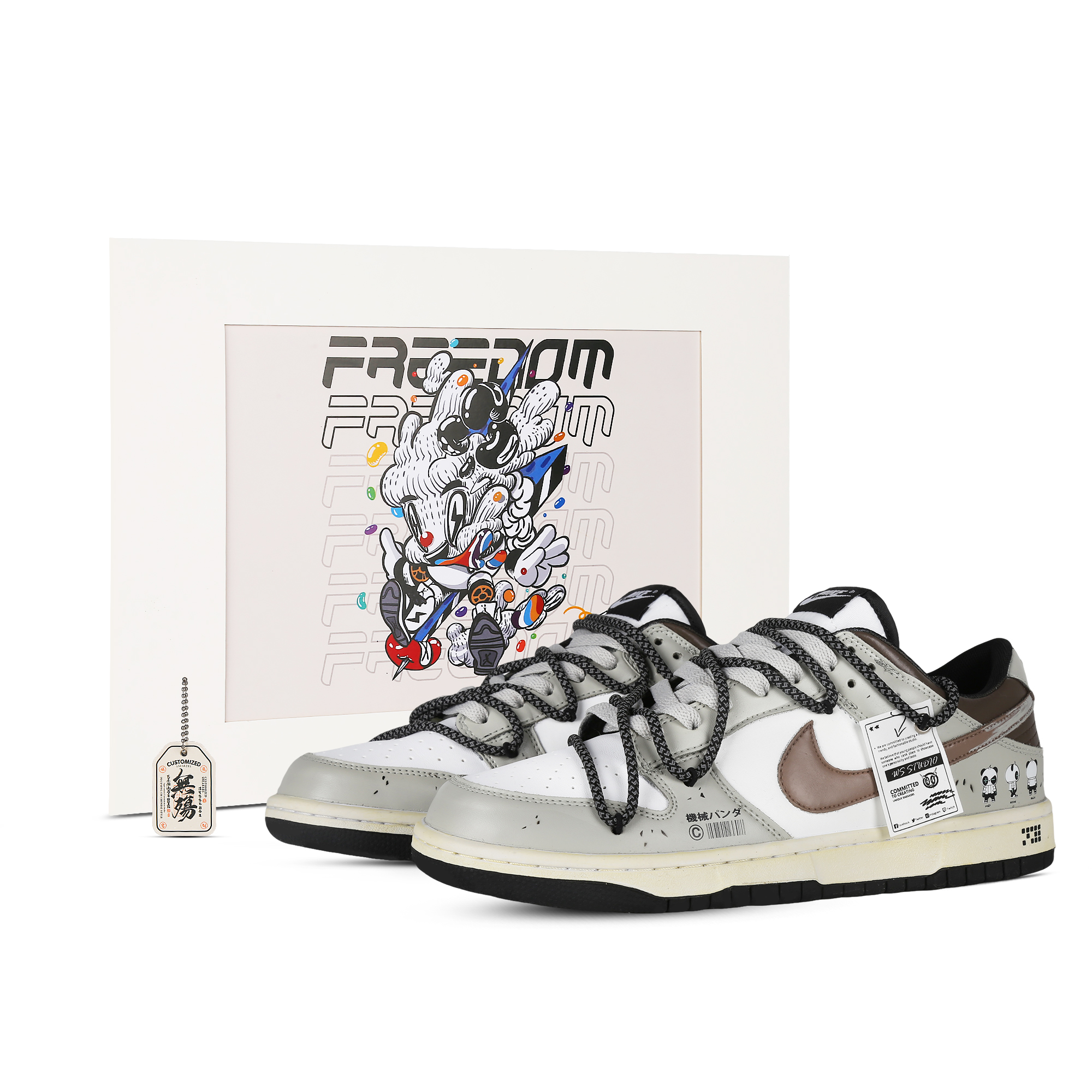 Buy カスタムシューズ] ナイキ ダンク ロー 'セメントパンダ' CW1590-100-444321 CW1590-100-444321