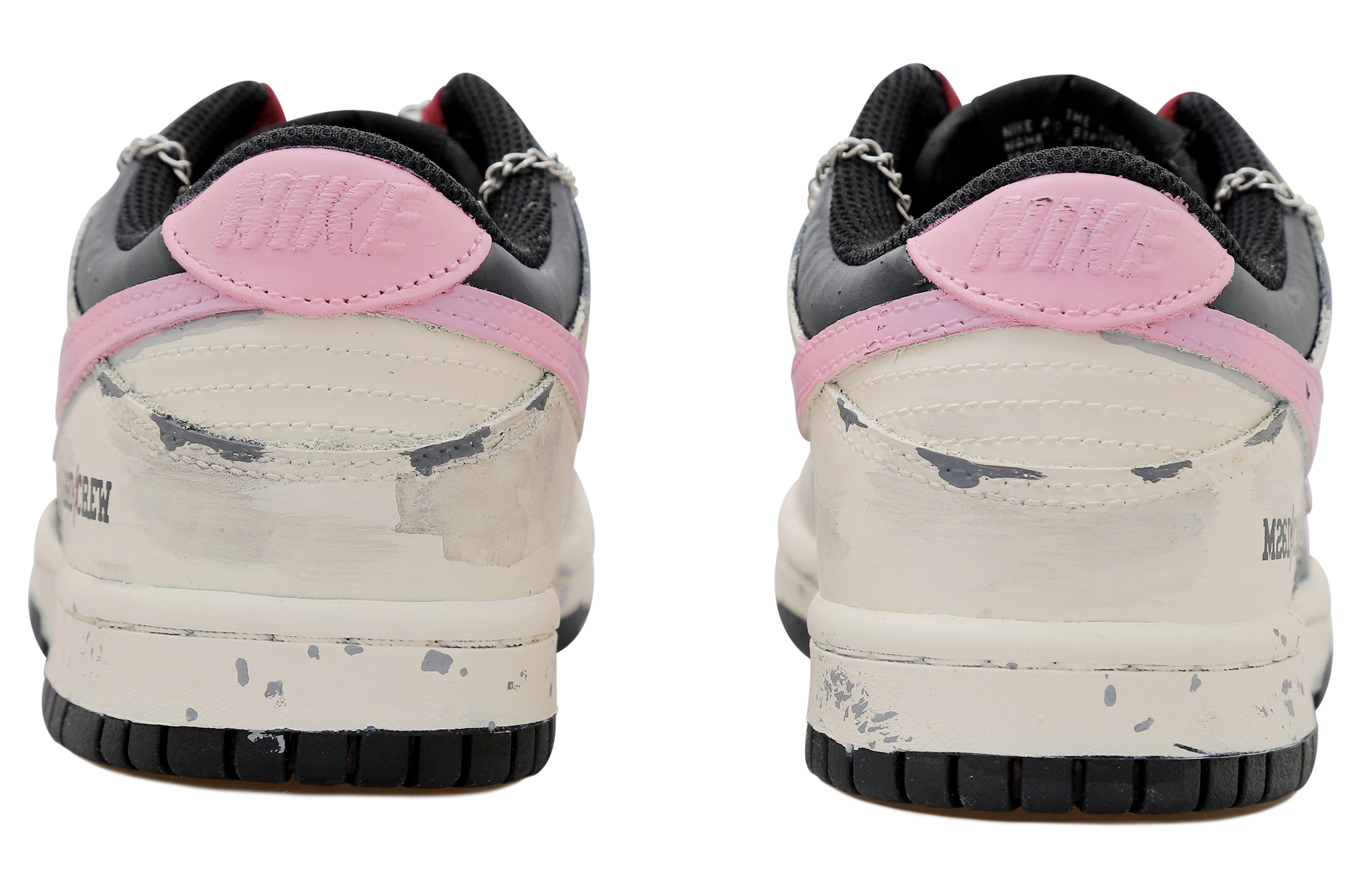 [Custom Shoes] Nike Dunk Low 'Chain Gradient Industrial Splatter Deconstructed Graffiti Black Pink' 圖 5