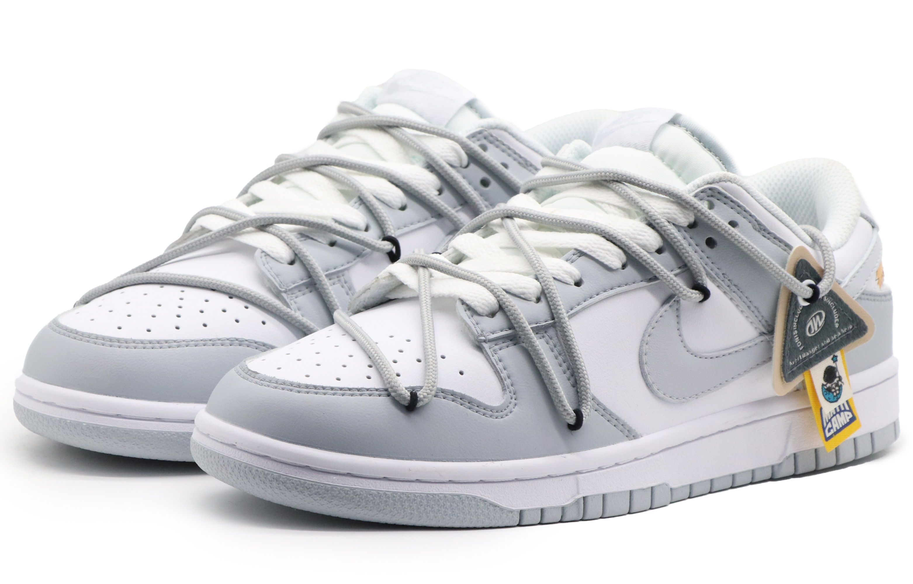 Lookbook [Zapatos Personalizados] Nike Dunk Low 'Gris Campeón Blanco' DV0831-101(Team57-男款冠军)