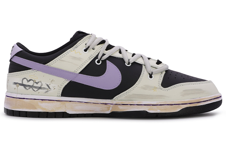 Order [Kasut Custom] Nike Dunk Low 'Changchun Flower Biru Grafiti' DJ6188-002(TeamM-男款长春花涂鸦黑白)