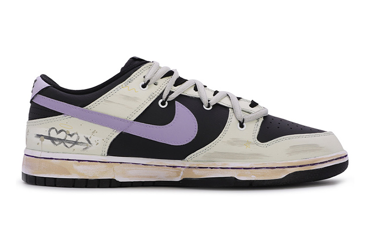 Order [定制鞋] 耐克Dunk低帮‘长春花蓝涂鸦’ DH9765-002(TeamM-女款长春花涂鸦黑白)