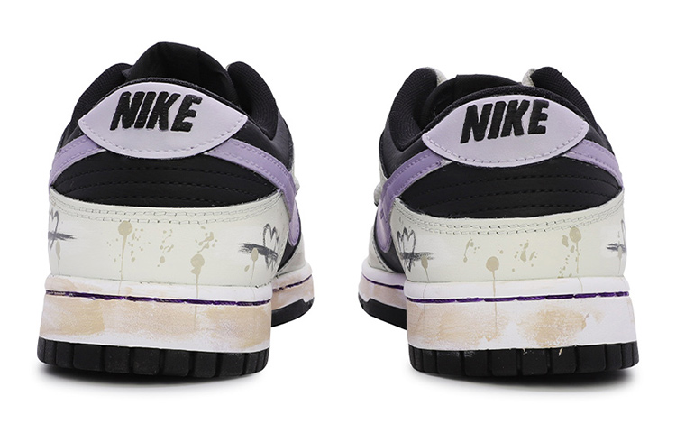 Shop [定制鞋] 耐克Dunk低帮‘长春花蓝涂鸦’ DH9765-002(TeamM-女款长春花涂鸦黑白)