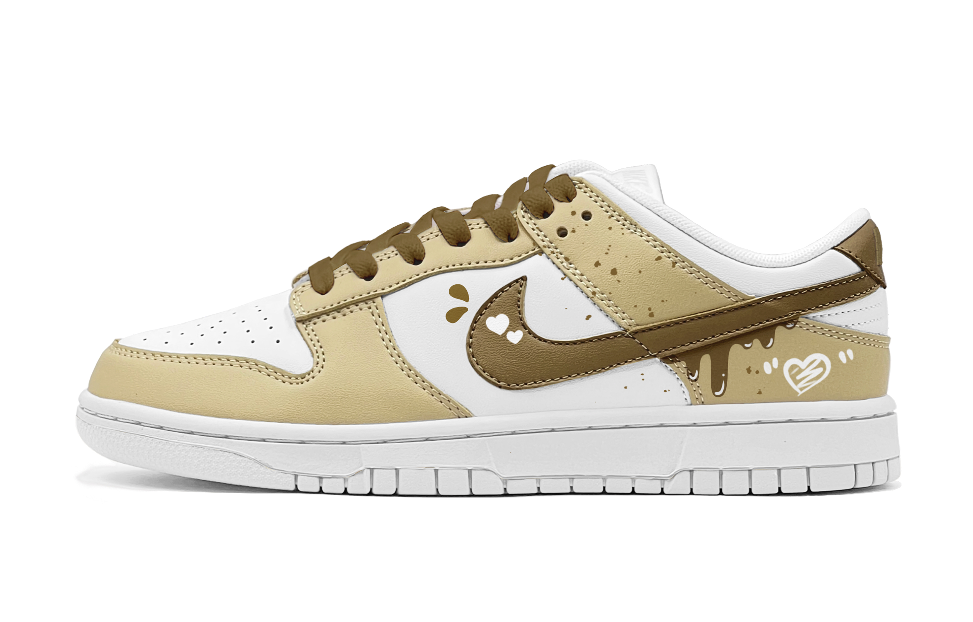 Buy [Kasut Custom] Nike Dunk Low 'Penggemar Keju' DH9765-100(TeamS-爱心水滴女S-BOX)