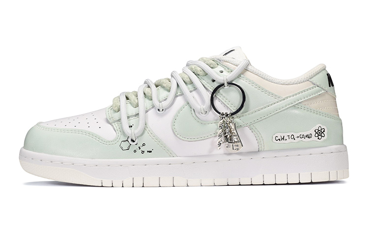 Buy 【定制球鞋】Nike Dunk Low 化學式皮貼 低幫 板鞋 GS 白綠
