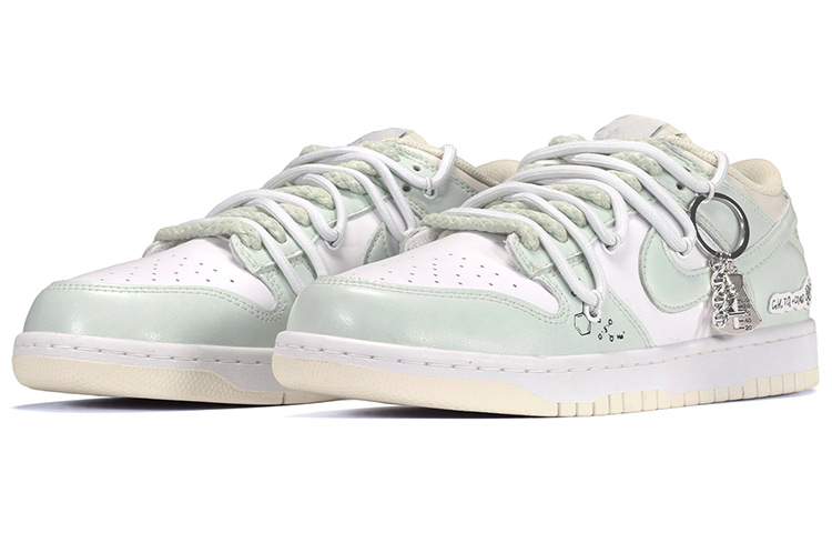 Lookbook [定制鞋款] Nike Dunk Low '化学公式徽章' DJ6188-100(TeamE-男款化学式皮贴白绿)