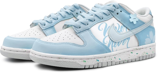 나이키 덩크 로우 '벚꽃 스플래시' (커스텀) DH9765-102(Team16-女款樱粉甘露蓝色) Lookbook 나이키 덩크 로우 '벚꽃 스플래시' (커스텀) DH9765-102(Team16-女款樱粉甘露蓝色)