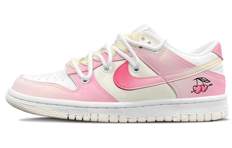 Buy [Zapatillas Personalizadas] Nike Dunk Low 'Cereza Gradiente Rosa-Blanco' DH9765-100(TeamK-一箭穿心)