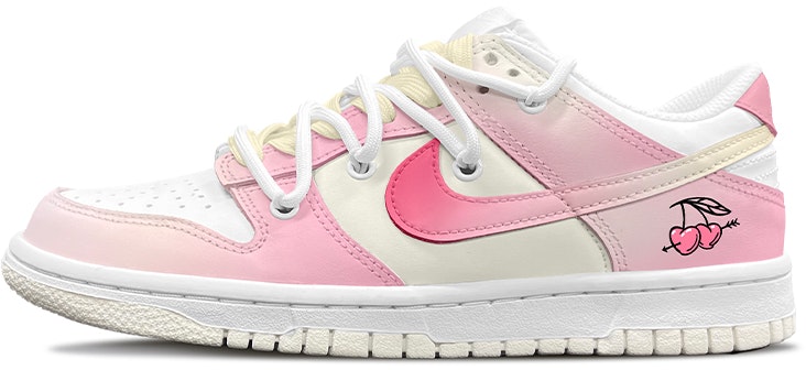 custom-shoes-nike-dunk-low-cherry-gradient-pink-white