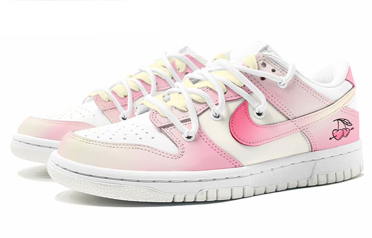 Lookbook [Zapatillas Personalizadas] Nike Dunk Low 'Cereza Gradiente Rosa-Blanco' DH9765-100(TeamK-一箭穿心)