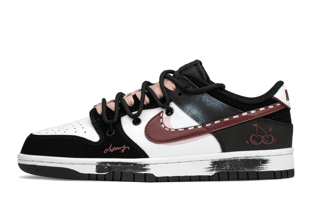 [Custom Shoes] Nike Dunk Low 'Cherry Pie Black Red' - Novelship