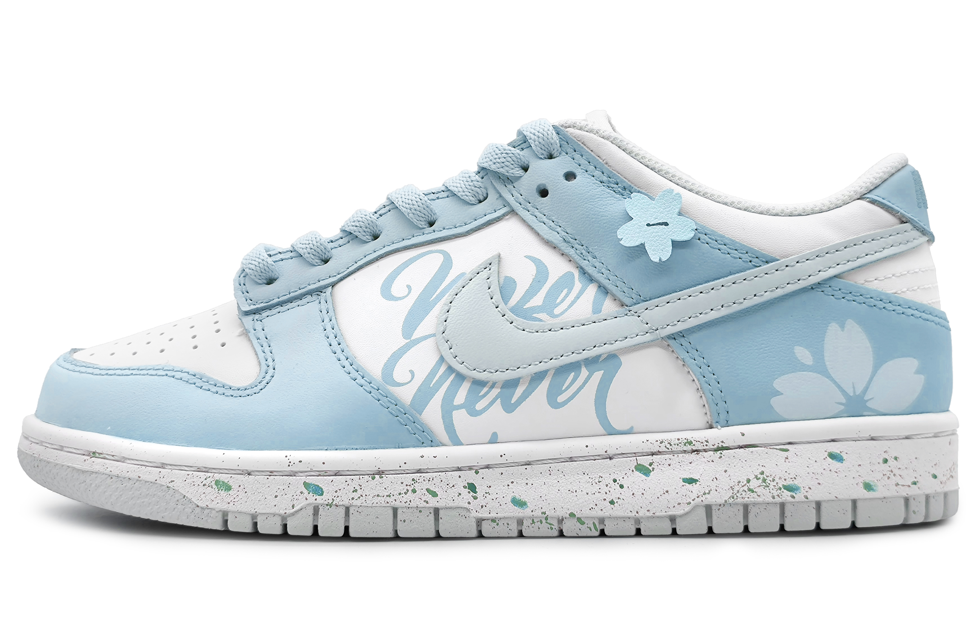 Buy ナイキ ダンク LOW "チェリーピンクデュー" (カスタム) DV0831-101(Team16-男款樱粉甘露蓝色)