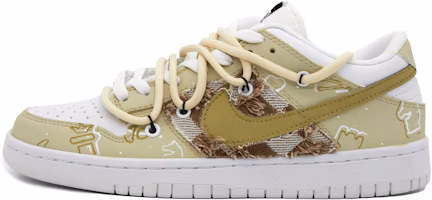 【定制球鞋】 Nike Dunk Low 吉祥吉米 棋盤格 國際象棋 塗鴉 低幫 板鞋 GS 白棕 Buy 【定制球鞋】 Nike Dunk Low 吉祥吉米 棋盤格 國際象棋 塗鴉 低幫 板鞋 GS 白棕