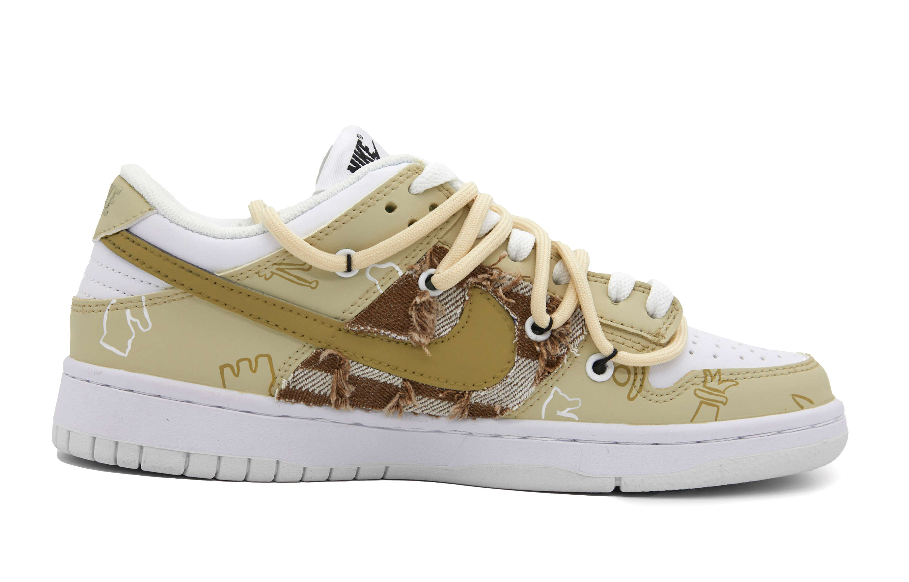 Order [定制鞋款] 耐克Dunk Low '棋盘涂鸦' DH9765-100(Team51-女款棋盘格)