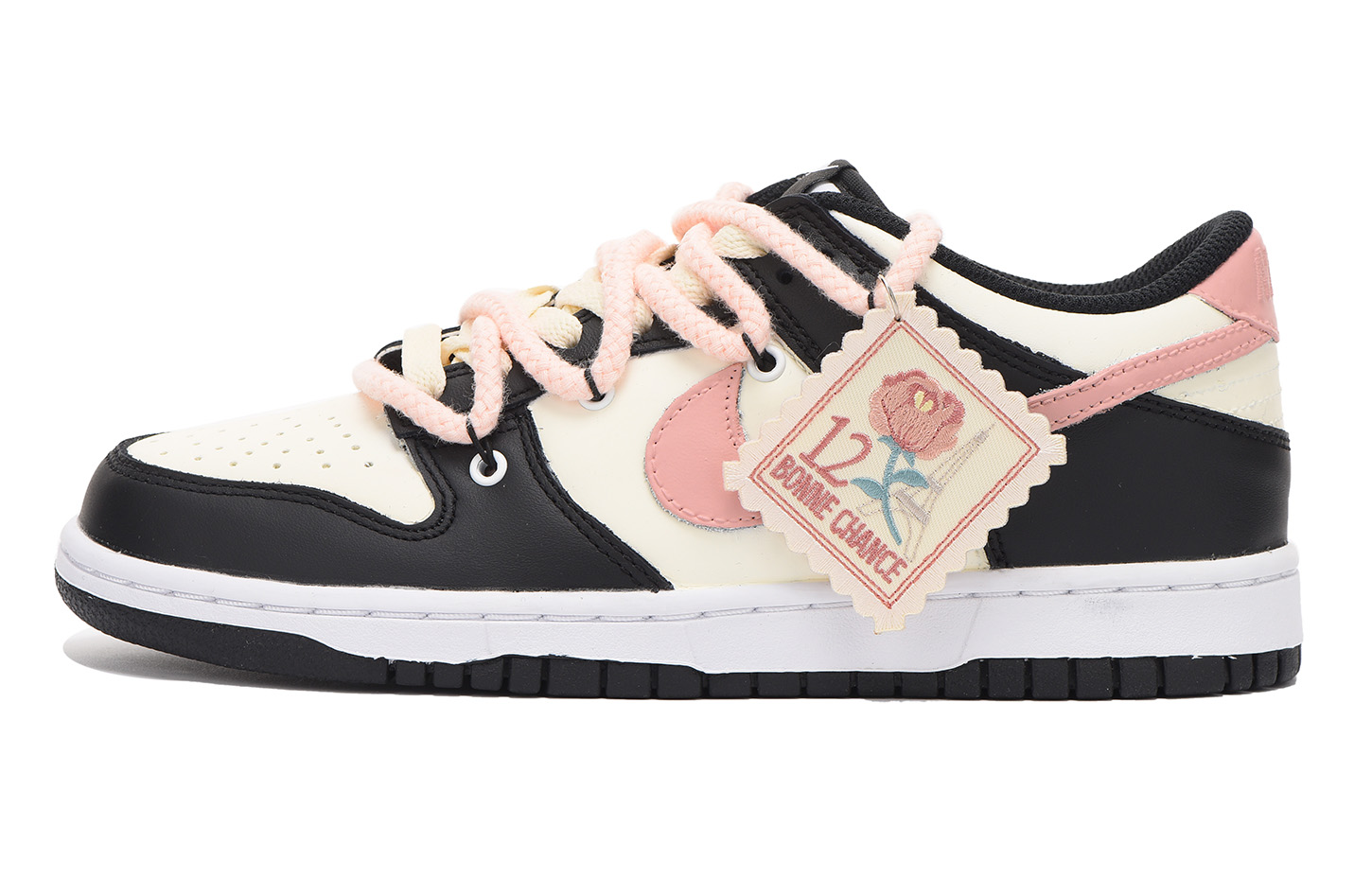 Buy 【定製球鞋】Nike Dunk Low 栗子 解構 舒適百搭 耐磨 低筒 板鞋 GS 黑粉