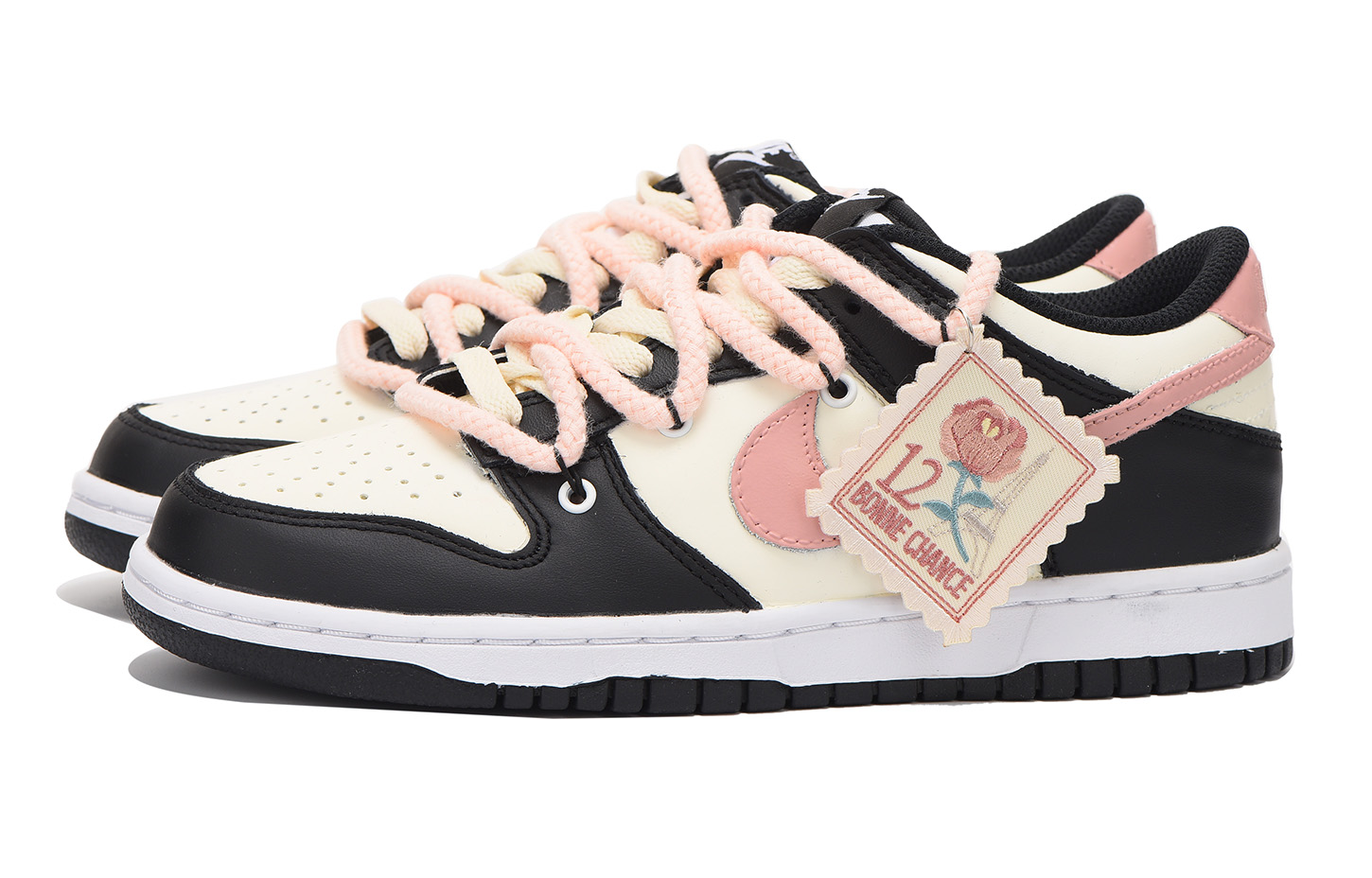 Lookbook 【定製球鞋】Nike Dunk Low 栗子 解構 舒適百搭 耐磨 低筒 板鞋 GS 黑粉