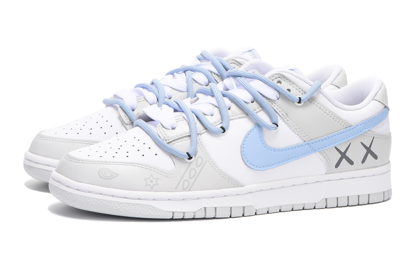 Lookbook [Sepatu Kustom] Nike Dunk Low 'Chestnut Deconstructed High Street' DH9765-102(Team59-女款灰蓝七SBOX)