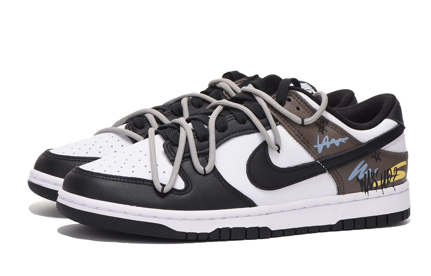 Lookbook 【定制球鞋】Nike Dunk Low 禮盒 栗子 塗鴉 防滑耐磨 低幫 板鞋 GS 黑棕