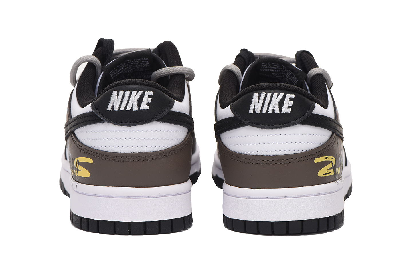 Shop 【定制球鞋】Nike Dunk Low 禮盒 栗子 塗鴉 防滑耐磨 低幫 板鞋 GS 黑棕