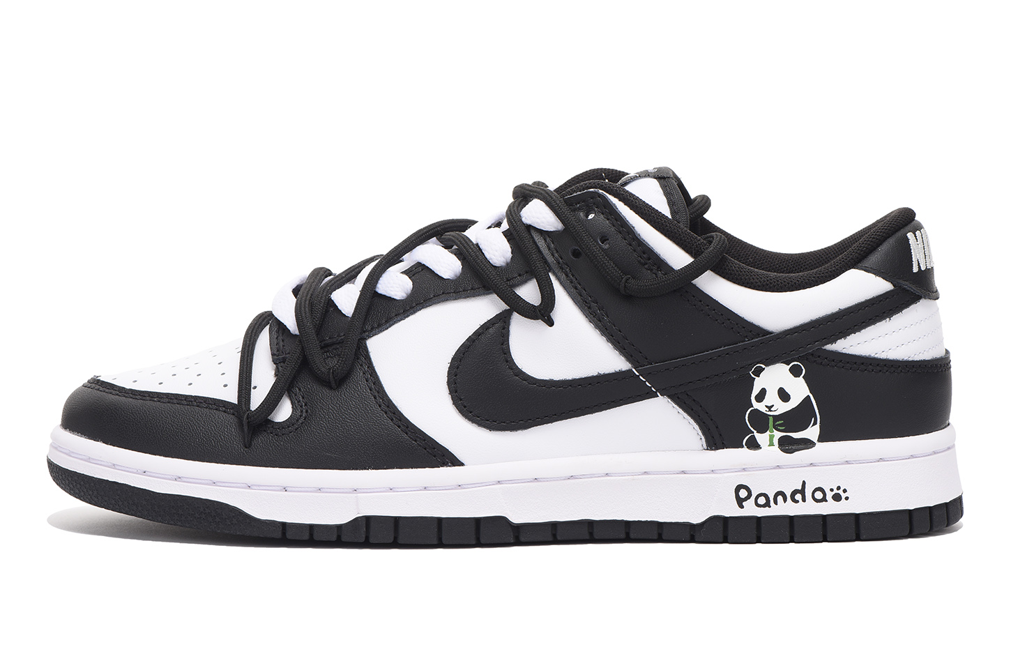 Buy 나이키 덩크 로우 '밤색 팬더' (커스텀) CW1590-100(Team拾伍-女款熊猫三SBOX)