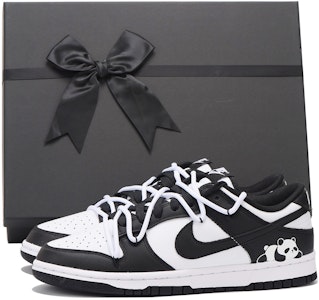 【訂製球鞋】Nike Dunk Low 栗子 vibe風 禮盒 熊貓 解構 高街 舒適 百搭 低筒 板鞋 男款 黑白 Buy 【訂製球鞋】Nike Dunk Low 栗子 vibe風 禮盒 熊貓 解構 高街 舒適 百搭 低筒 板鞋 男款 黑白