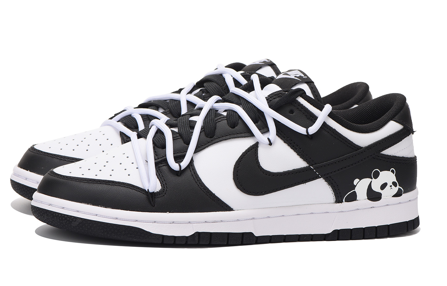 Shop 【訂製球鞋】Nike Dunk Low 栗子 vibe風 禮盒 熊貓 解構 高街 舒適 百搭 低筒 板鞋 男款 黑白