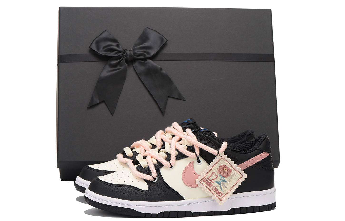 Buy [カスタムシューズ] ナイキ ダンク ロー 'チェスナット ローズ ブラック ピンク' DH9765-104-466828 DH9765-104-466828