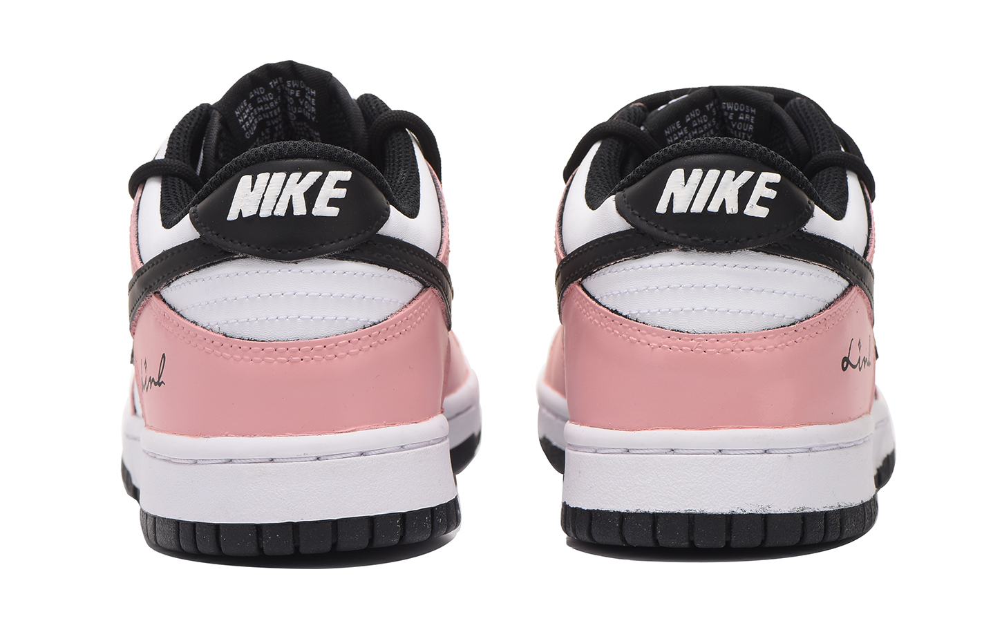 Shop 나이키 덩크 로우 '밤색 장미핑크' (커스텀) CW1590-100(Team拾伍-女款粉色五)