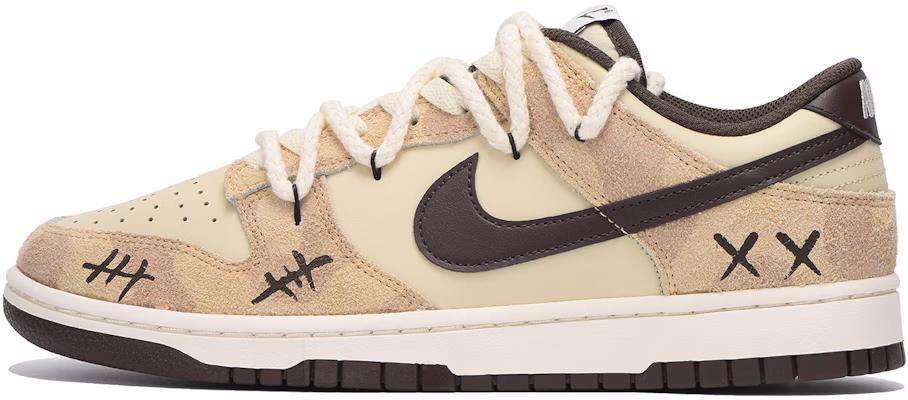 【定制球鞋】 Nike Dunk 栗子 vibe風 520 百搭潮流 解構 包裹性防滑 低筒 板鞋 男女同款 棕色 Order 【定制球鞋】 Nike Dunk 栗子 vibe風 520 百搭潮流 解構 包裹性防滑 低筒 板鞋 男女同款 棕色