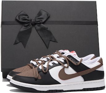 【訂製球鞋】 Nike Dunk Low 栗子 vibe風 禮盒 解構 高街 舒適 百搭 低筒 滑板鞋 男款 黑褐白 Buy 【訂製球鞋】 Nike Dunk Low 栗子 vibe風 禮盒 解構 高街 舒適 百搭 低筒 滑板鞋 男款 黑褐白