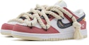 Lookbook Zapatillas Nike Dunk Low 'Chicago Deconstruido Negro Blanco Rojo' DV0833-100(Team57-男款牛仔)