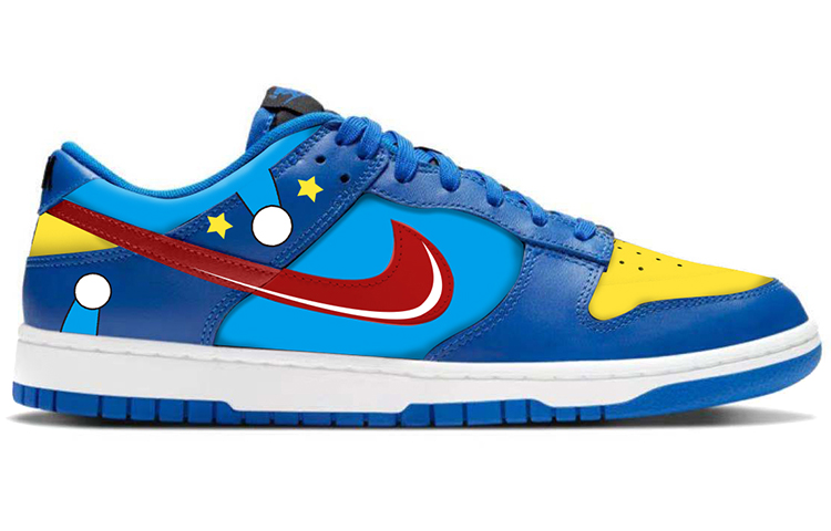 Lookbook [Kasut Tersuai] Nike Dunk Low 'Hari Kanak-Kanak - Doraemon' DD1391-001（TeamE-儿童节男款哆啦A梦蓝黄）