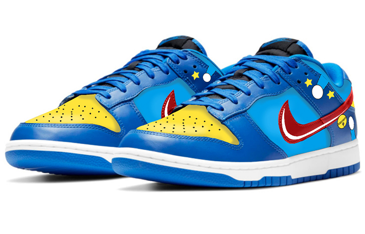 Shop [Kasut Tersuai] Nike Dunk Low 'Hari Kanak-Kanak - Doraemon' DD1391-001（TeamE-儿童节男款哆啦A梦蓝黄）