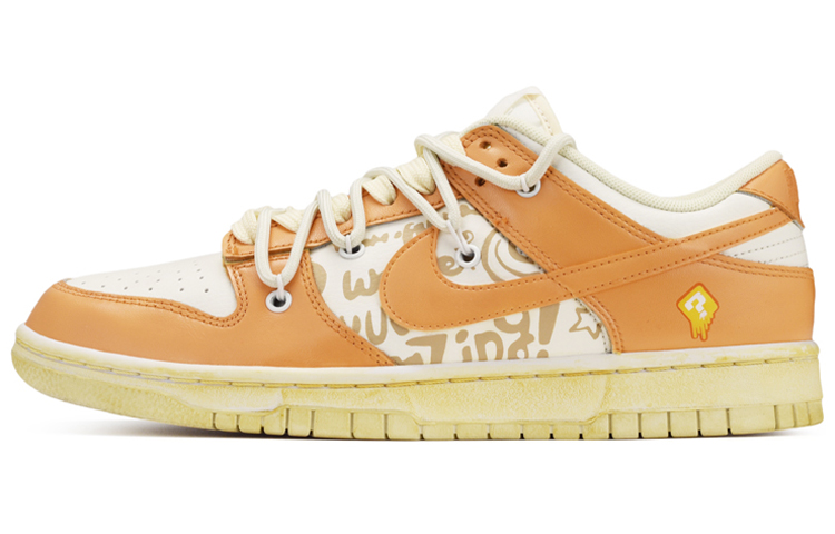Buy 【訂製球鞋】Nike Dunk Low 兒童節主題訂製 字母 二次元問號 低幫 板鞋 男款 橙黃