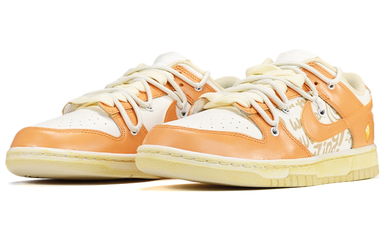 Lookbook 【訂製球鞋】Nike Dunk Low 兒童節主題訂製 字母 二次元問號 低幫 板鞋 男款 橙黃