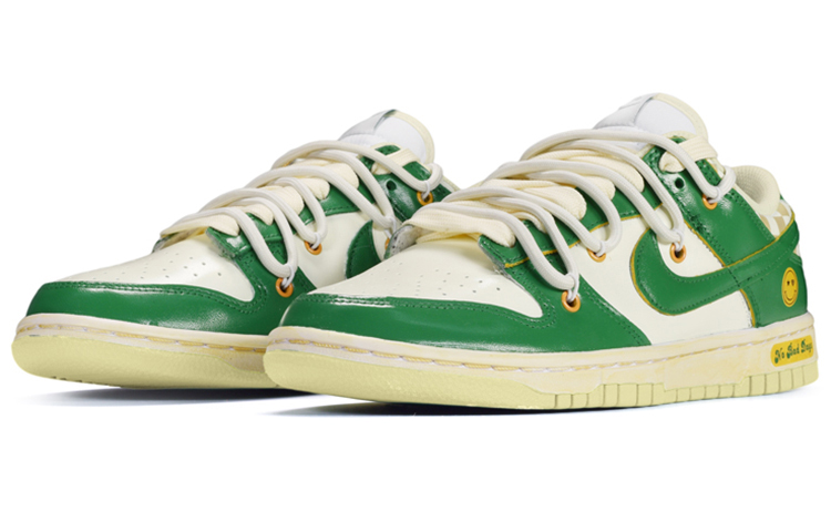 Shop 【カスタムシューズ】ナイキ ダンクロー「こどもの日スマイリーダークグリーン」 DJ6188-100(TeamE-男款笑脸墨绿)
