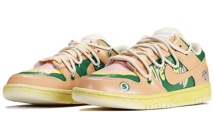 Lookbook [Sepatu Custom] Nike Dunk Low 'Festival Anak Berlian Chip' DJ6188-100(TeamE-男款钻石筹码黄绿)