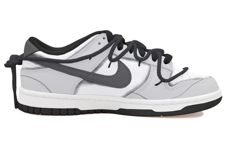 Order [Kasut Tempahan Khas] Nike Dunk Low 'Elemen Cina - Hitam Putih Kelabu' DD1391-100(Team拾玖-回字纹男S-BOX)