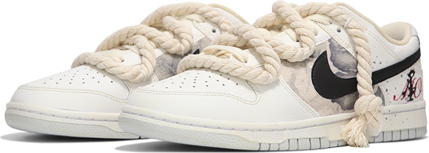 【定制鞋款】Nike Dunk Low '中国墨' DV0831-101(Team24-男款墨麻绳米色) Lookbook 【定制鞋款】Nike Dunk Low '中国墨' DV0831-101(Team24-男款墨麻绳米色)