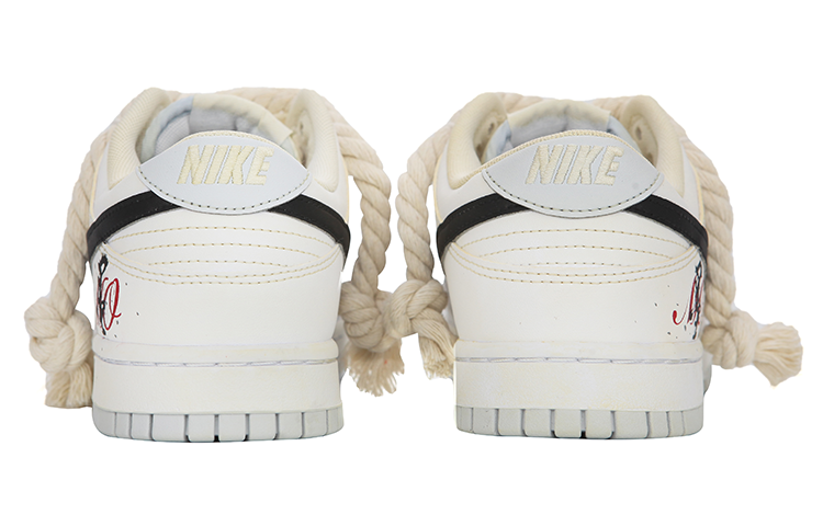 Shop [Nike Kasut Custom] Nike Dunk Low 'Chinese Ink' DV0831-101(Team24-男款墨麻绳米色)