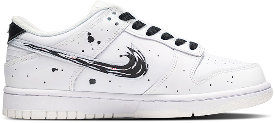 【定製球鞋】Nike Dunk Low 水墨 中國風 潑墨 簡約 低幫 板鞋 GS 黑白 Order 【定製球鞋】Nike Dunk Low 水墨 中國風 潑墨 簡約 低幫 板鞋 GS 黑白