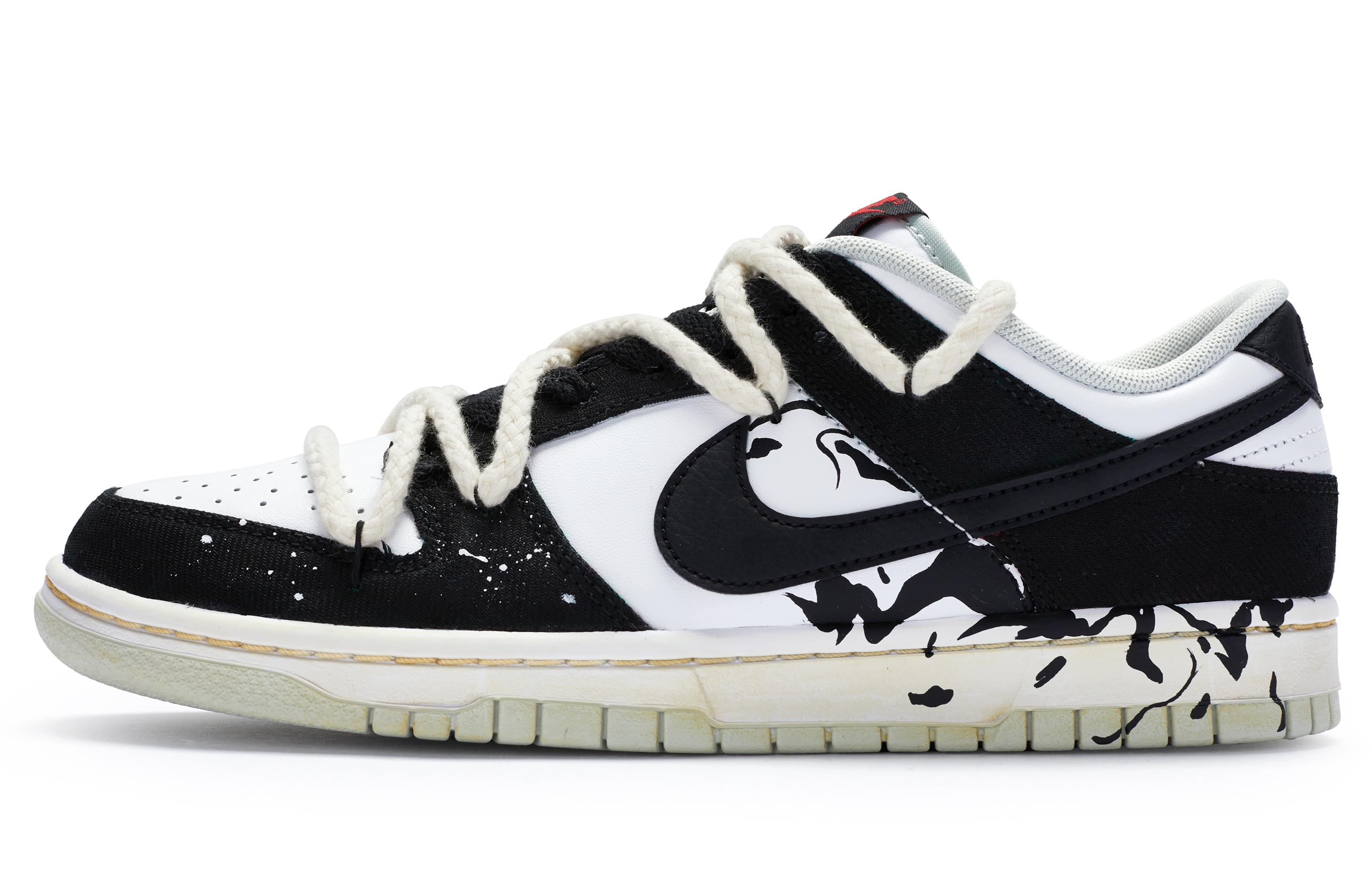 Buy 【カスタムシューズ】ナイキ ダンク ロー '中国インクブラックホワイトグレー' DV0827-100(TeamR-男款墨染黑白)