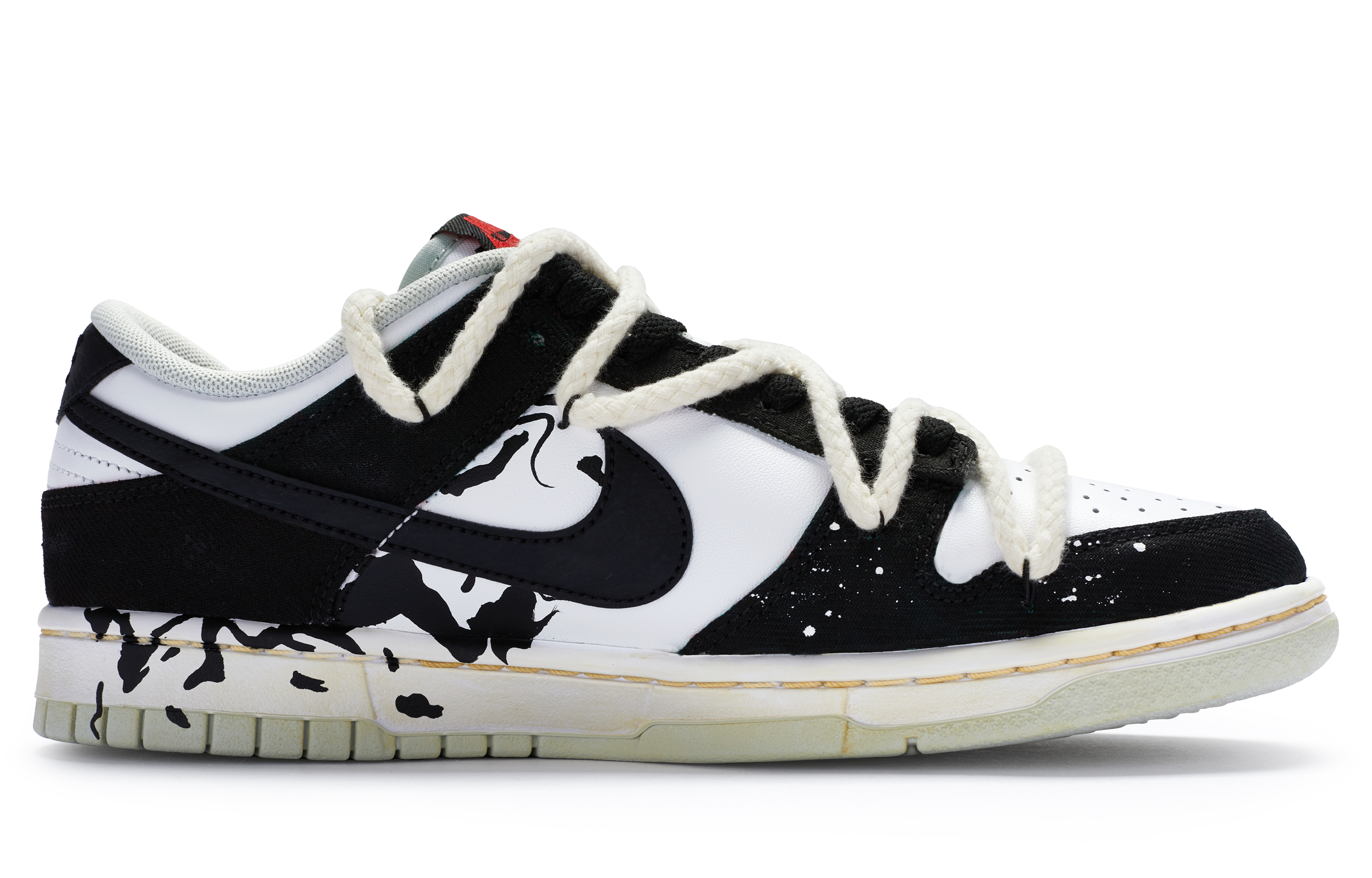 Order 【カスタムシューズ】ナイキ ダンク ロー '中国インクブラックホワイトグレー' DV0827-100(TeamR-男款墨染黑白)