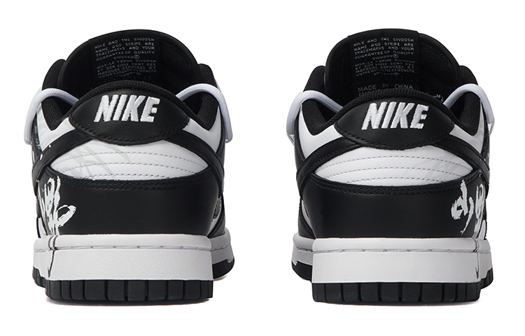 Shop ナイキ ダンク ロー『中国インクスプラッシュ』カスタムシューズ DD1391-100(Team拾柒-男款低帮山野板鞋黑白)