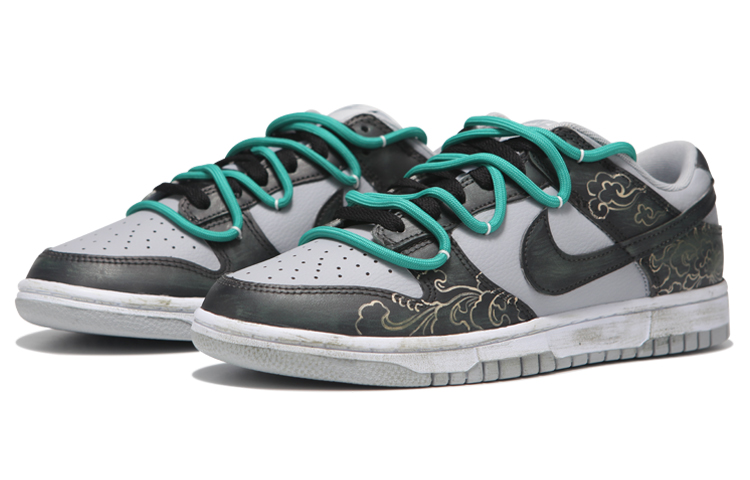 Lookbook 나이키 덩크 로우 '설날 블랙-그레이' (커스텀) DJ6188-003(Team24-男款青铜器)