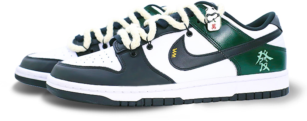 【定製球鞋】 Nike Dunk 龍捲風 好運發財 CNY限定 低筒 滑板鞋 男女同款 黑白綠 Shop 【定製球鞋】 Nike Dunk 龍捲風 好運發財 CNY限定 低筒 滑板鞋 男女同款 黑白綠