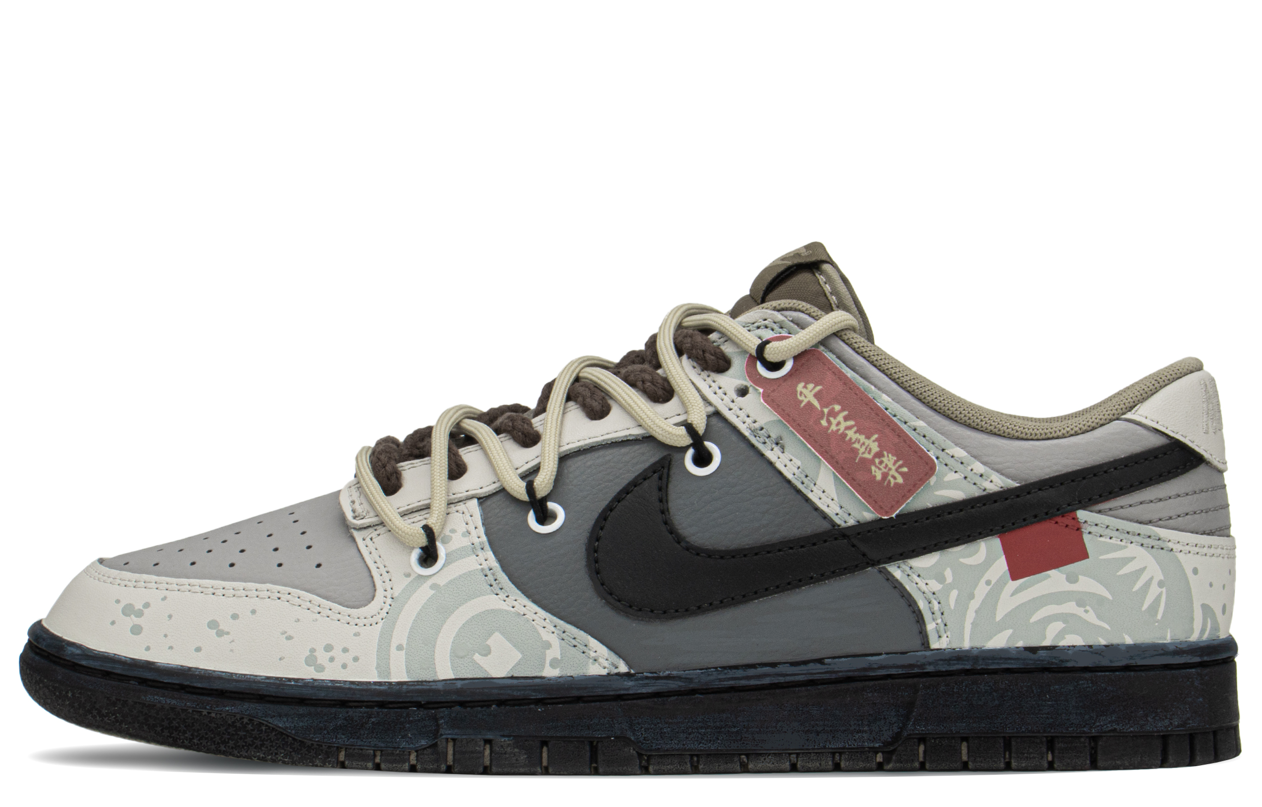 Buy Nike Dunk Low 旧正月カットアウトカスタム DJ6188-200(TeamA-DK男平安喜乐S-BOX)