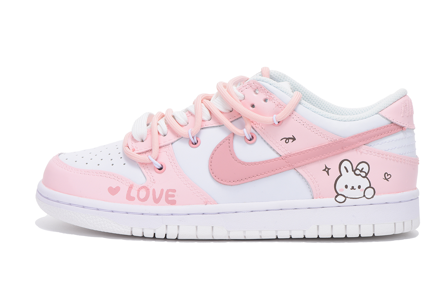 Buy [Kasut Custom] Nike Dunk Low 'Hadiah Tahun Baru Cina Merah Jambu' DH9765-100(Team拾伍-女款粉兔)